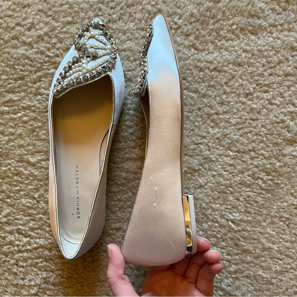 Worn once - Sophia Webster Wifey For Lifey Wedding Flats 36.5 - US 6 - Picture 9 of 15